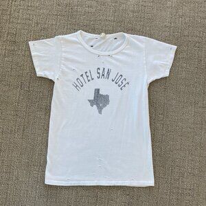 White Austin Texas Hotel San Jose T-Shirt sz XS Filth Mart Vintage
